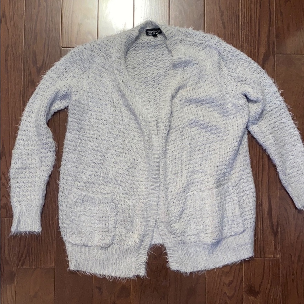 Top shop fuzzy open cardigan